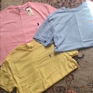 Polo by Ralph Lauren Short Sleeve Tees - Pink, Blue, Yellow